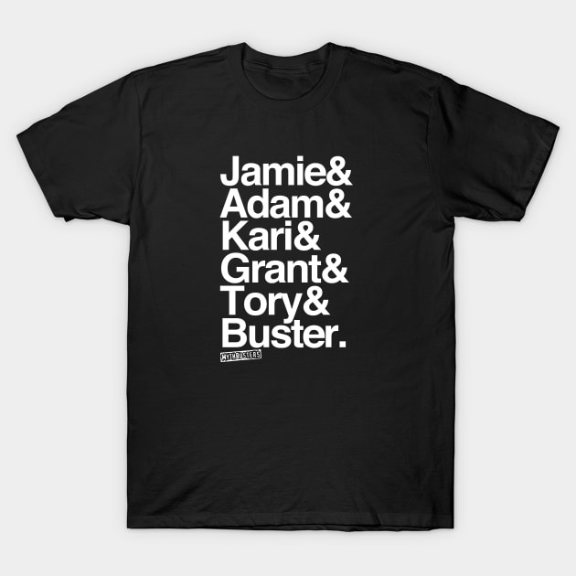 MythBusters Jamie adam kari grant tory buster T-Shirt by Ac Vai